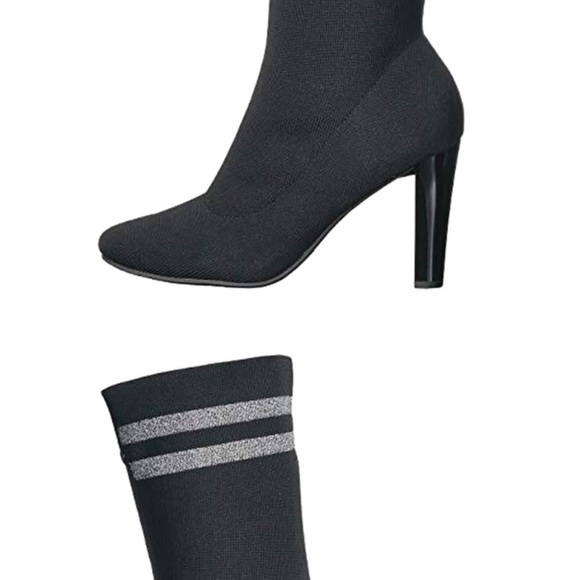 Like-New Knit/Sock Boots Stripes - Picture 7 of 11